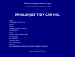 WHALANJOE TIDY CAR INC. company logo